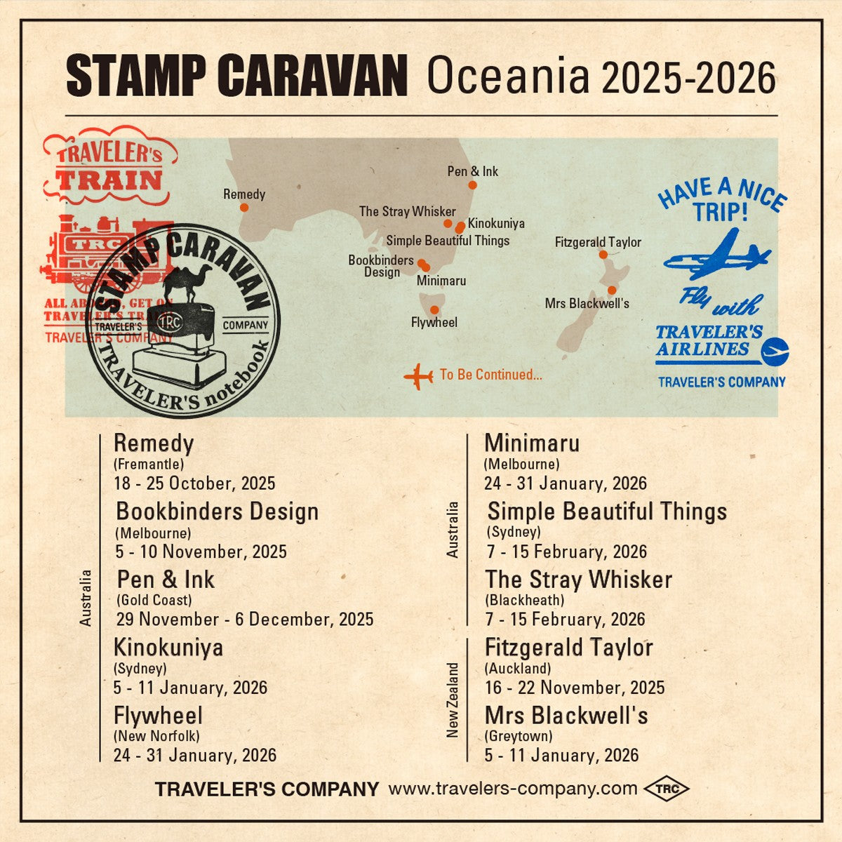 Travelers Notebook . Stamp Caravan 18 - 25 October!