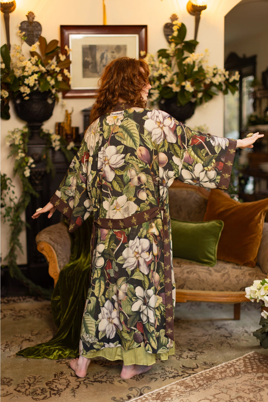 Opera Duster Kimono Robe . Fleur de Lune