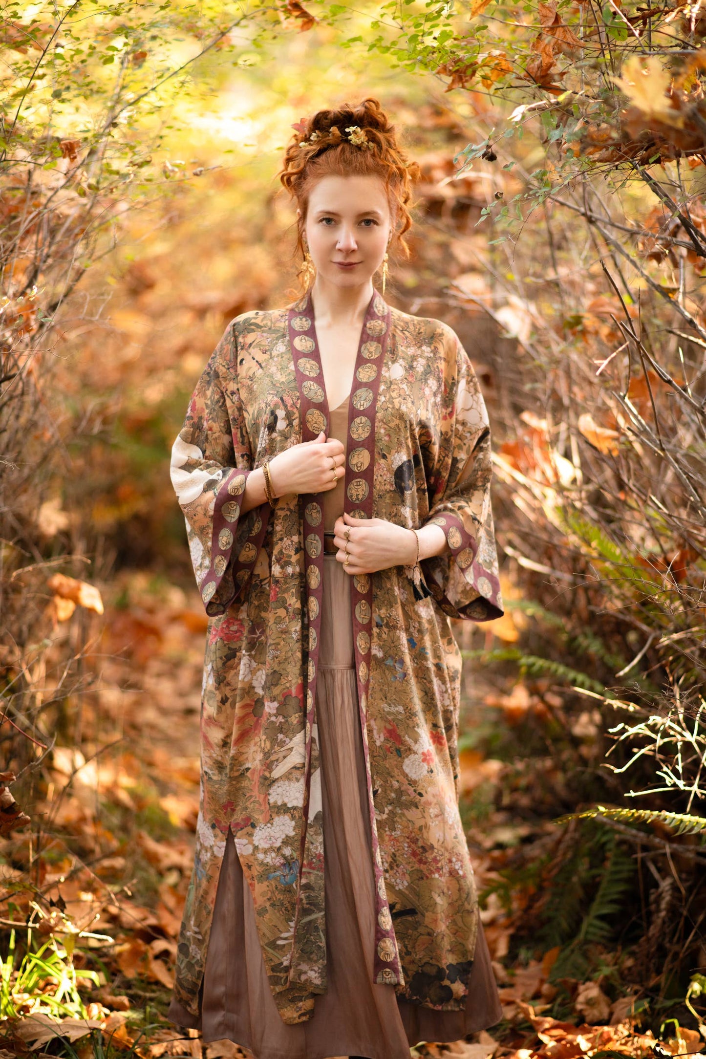 Duster Kimono Robe . Dreamweaver with Zodiac Signs