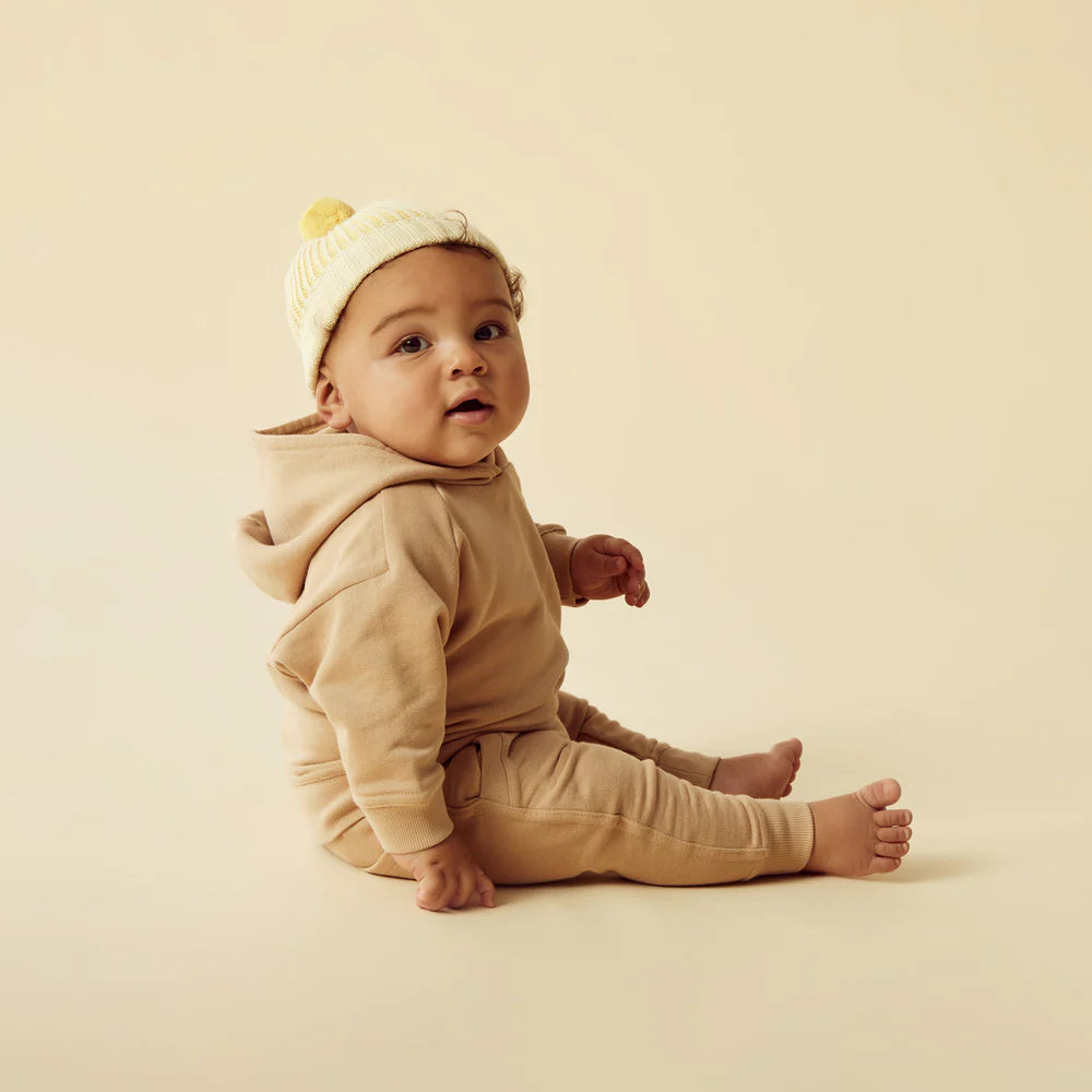 Organic Cotton French Terry Sweat. Caramel