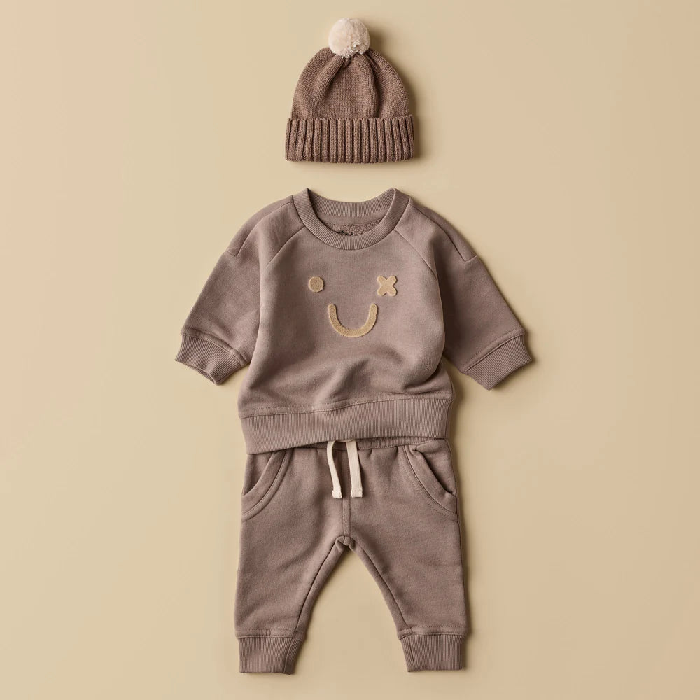 Organic Cotton Terry Sweat . Stone