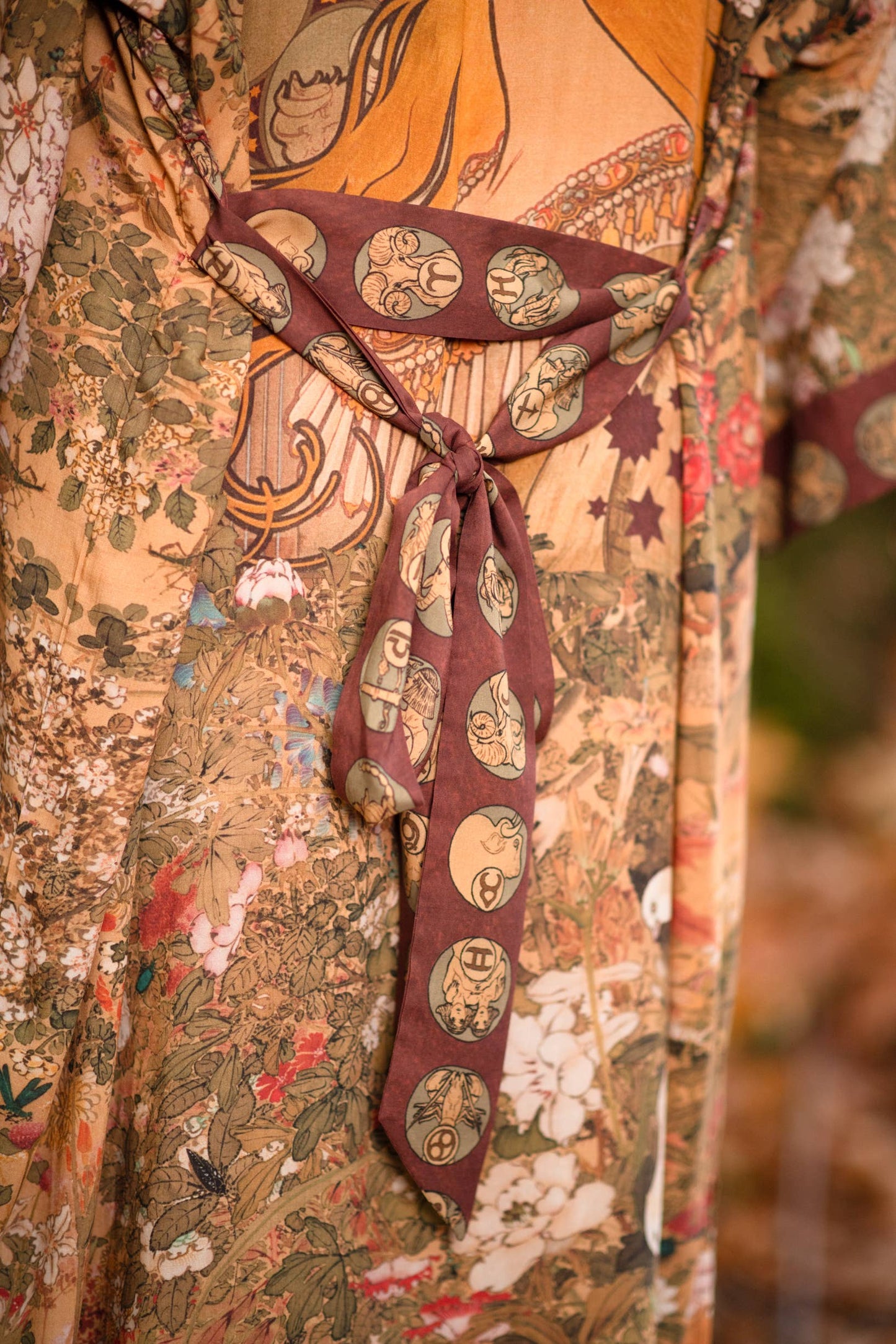 Duster Kimono Robe . Dreamweaver with Zodiac Signs