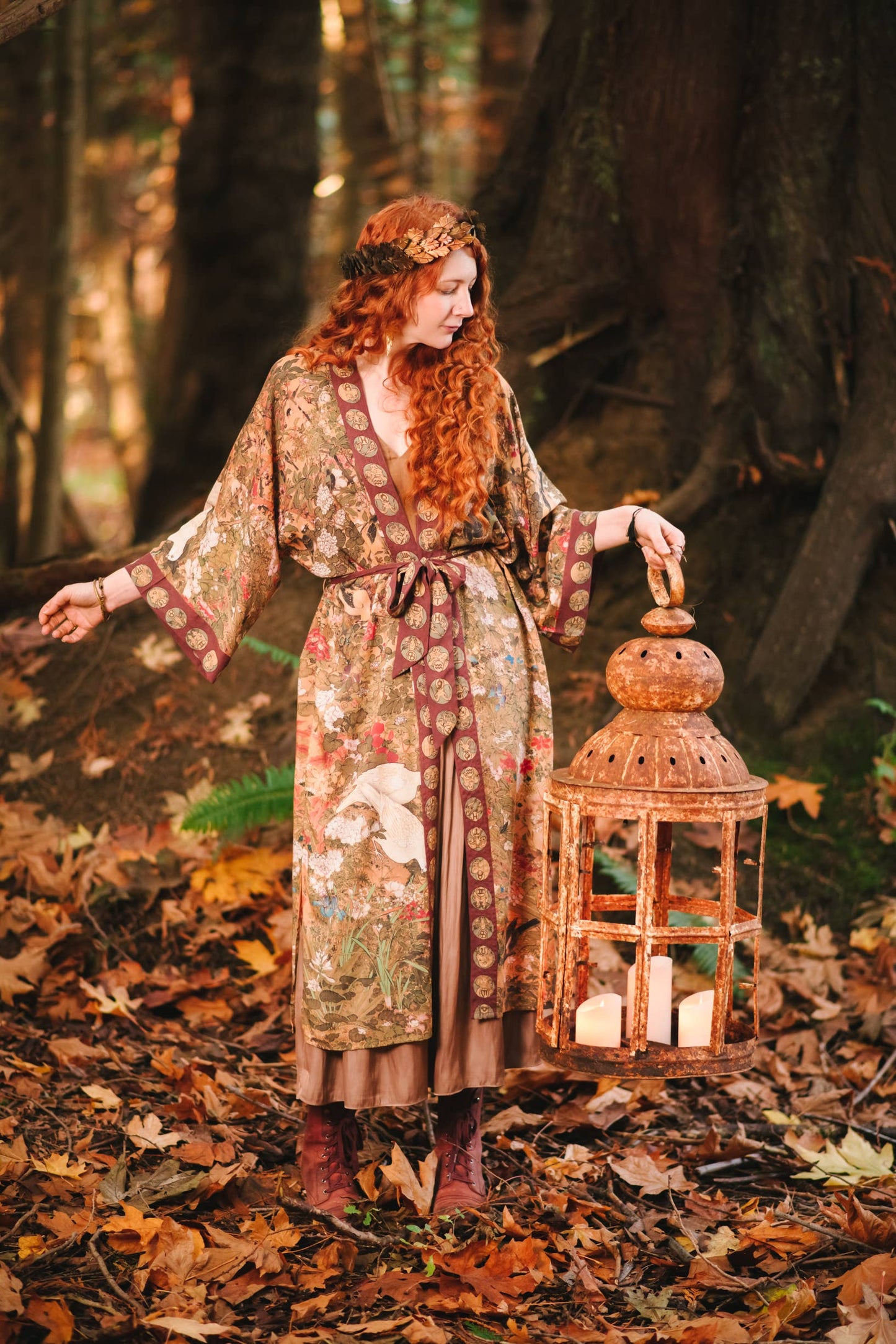 Duster Kimono Robe . Dreamweaver with Zodiac Signs