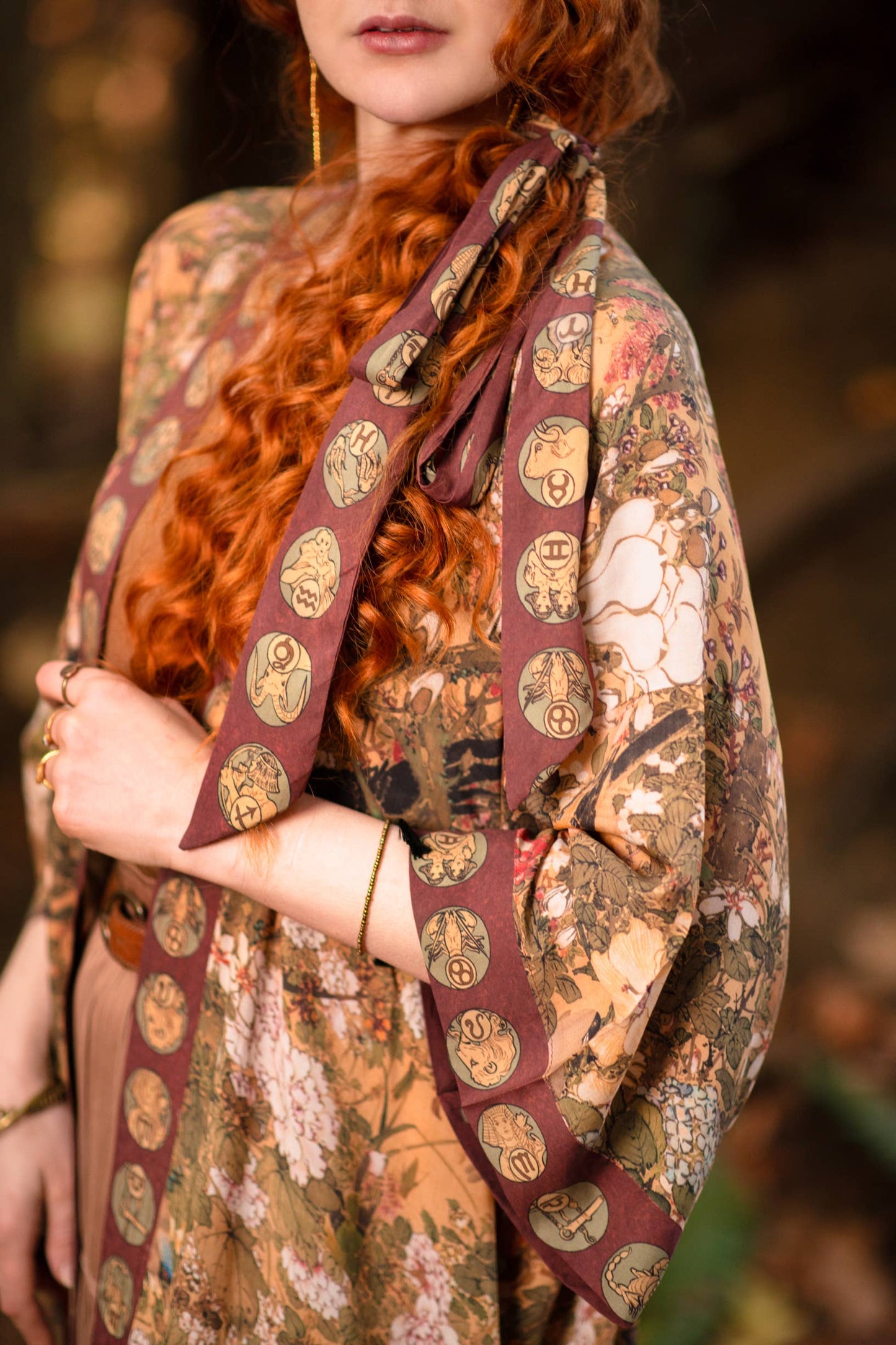 Duster Kimono Robe . Dreamweaver with Zodiac Signs
