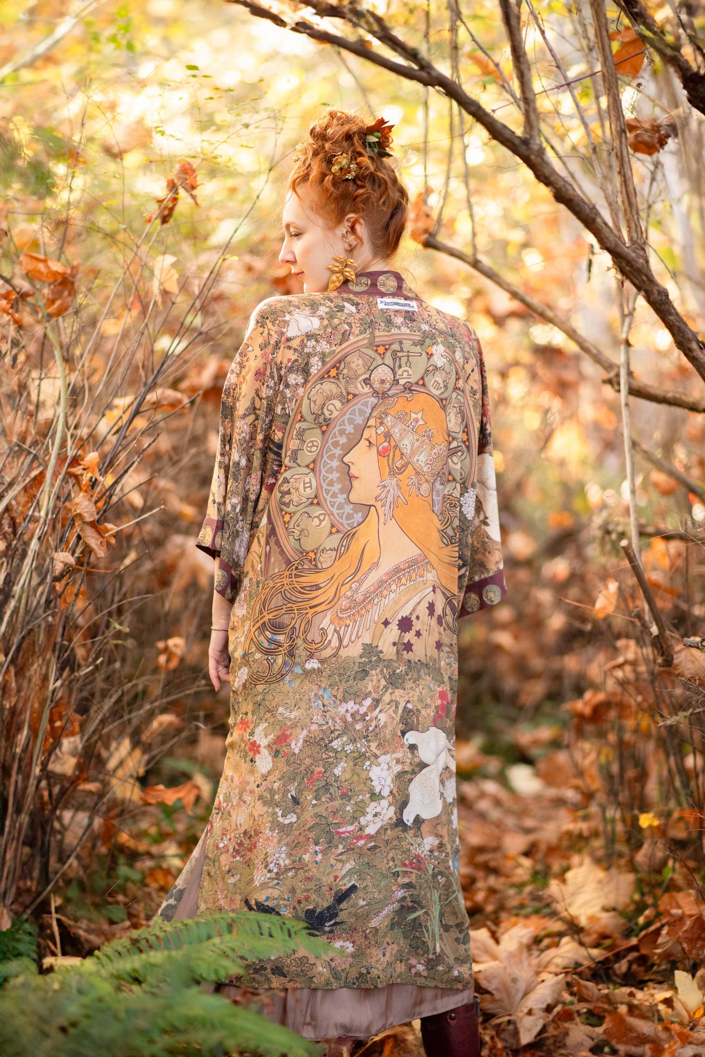Duster Kimono Robe . Dreamweaver with Zodiac Signs