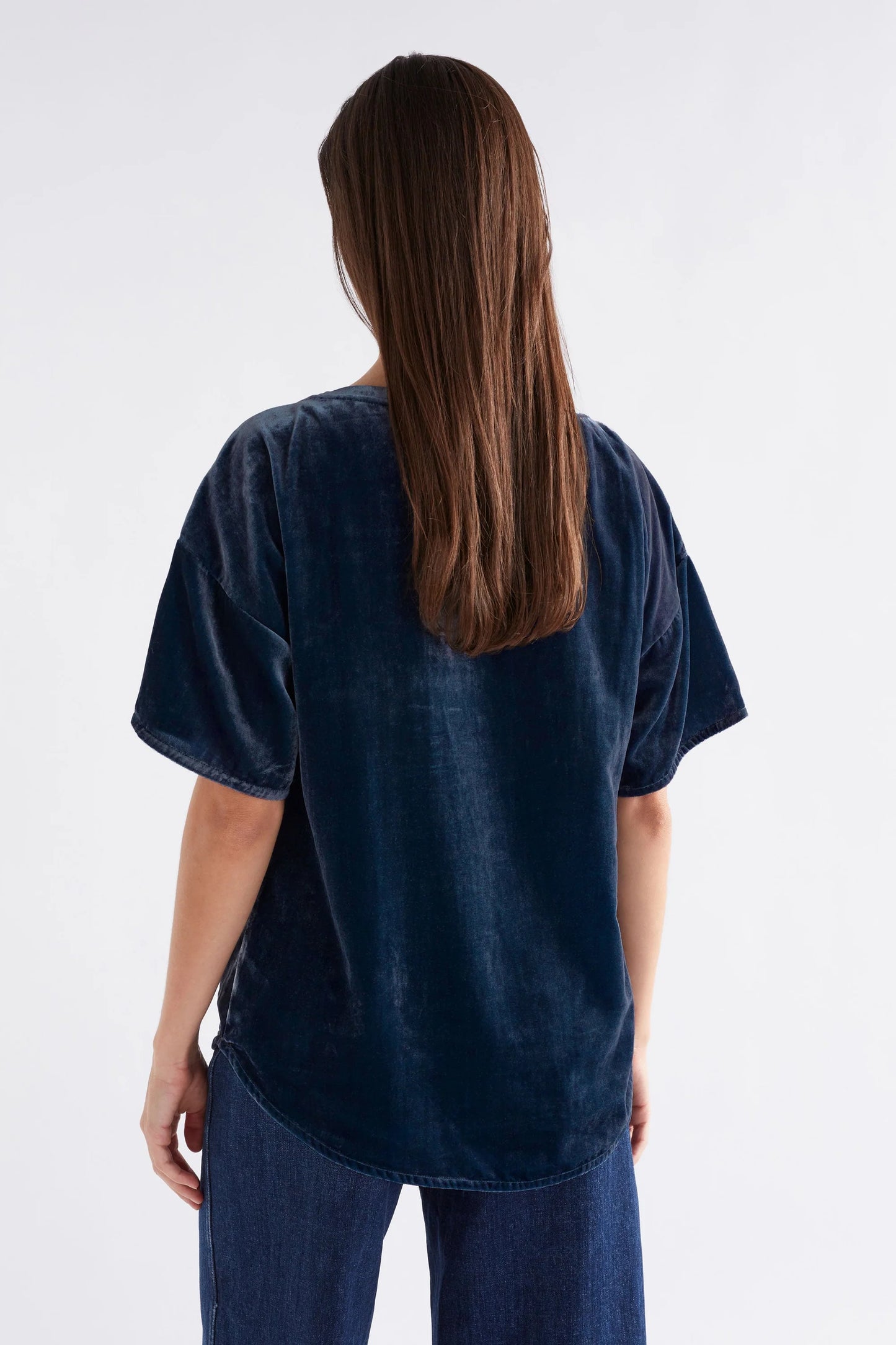 Suuri Velvet Top . Blue Steel