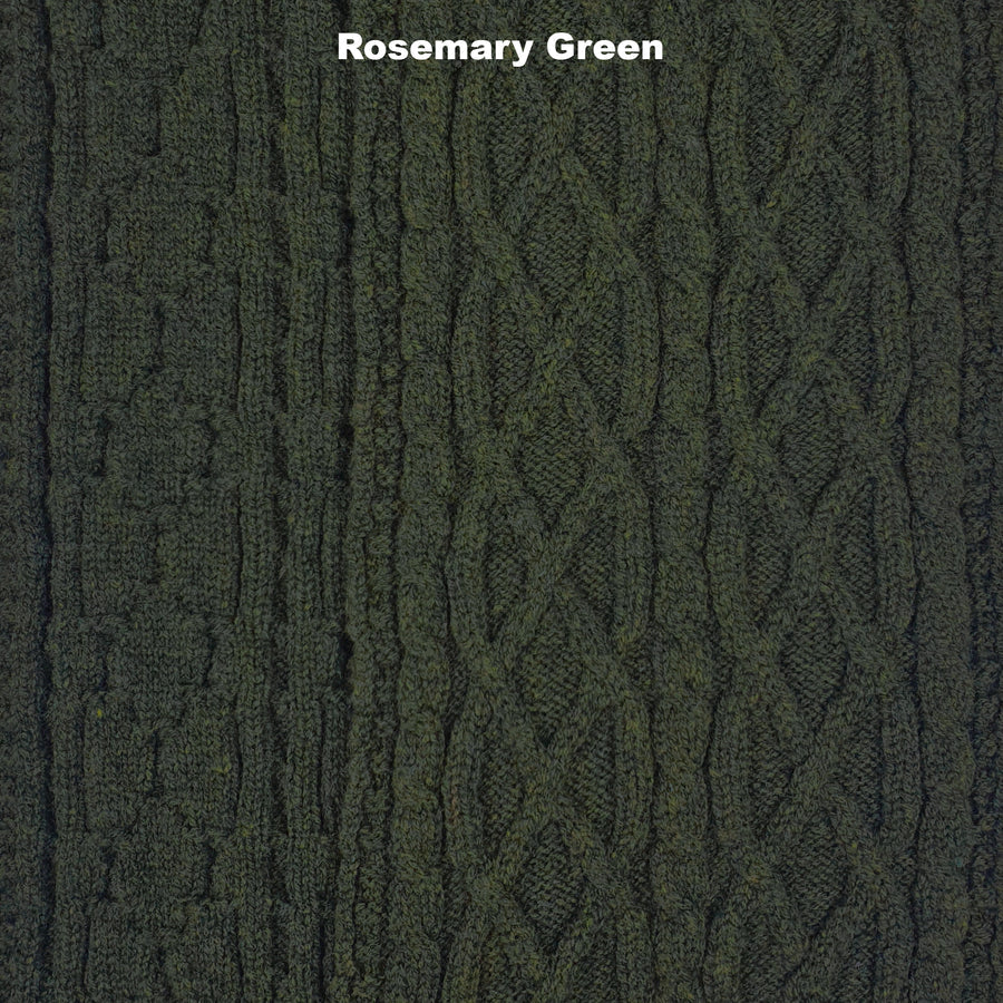 Australian Made Lambswool Scarf . Brioche . Rosemary Green