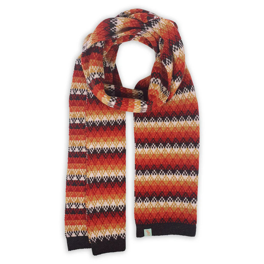 Australian Made Lambswool Scarf . Plummet . Ristretto Brown