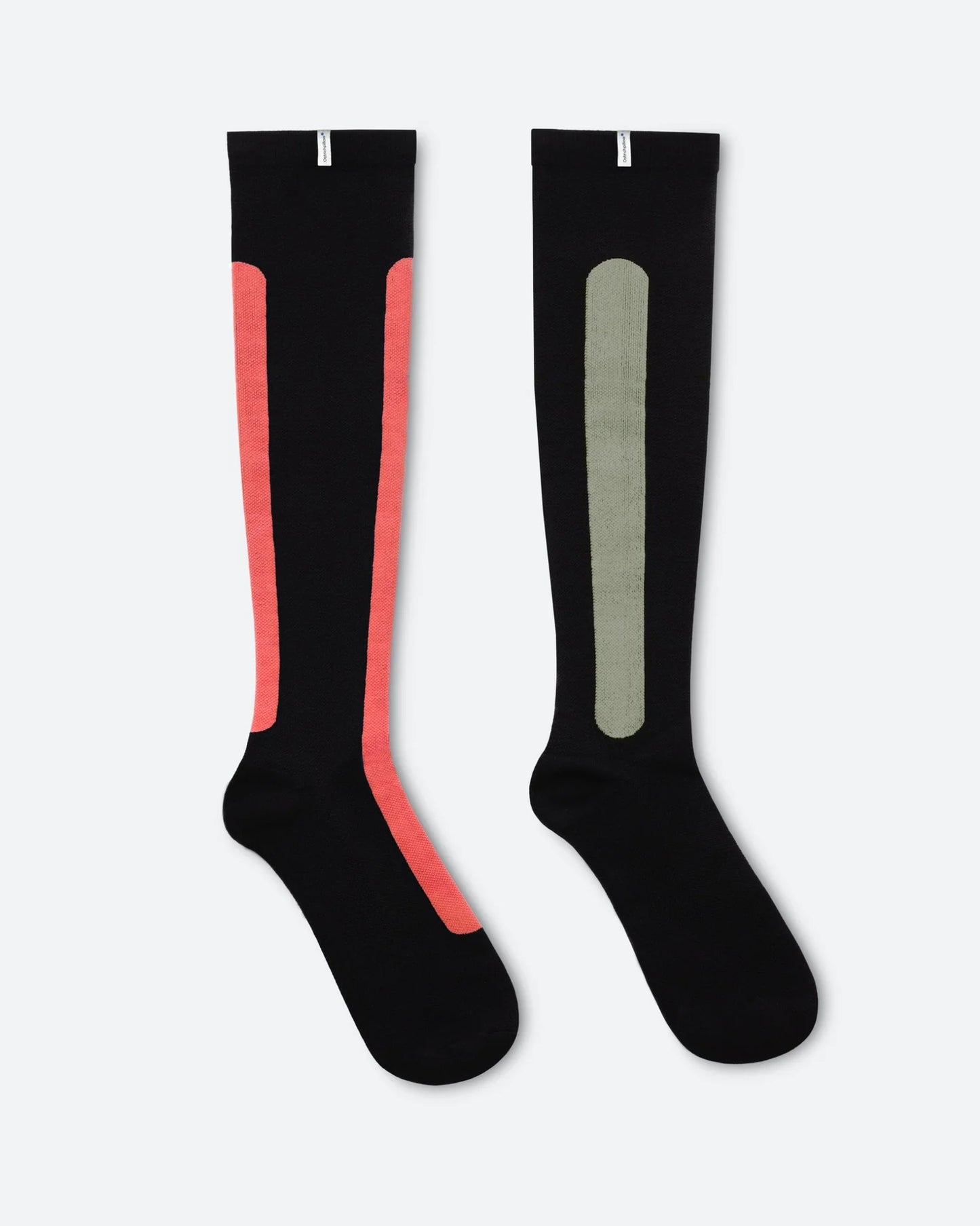 Bamboo Compression Socks . Sunset Red + Olive Green