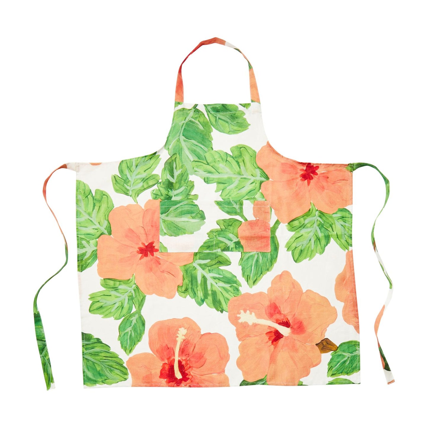 Apron . Hibiscus Coral