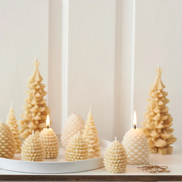 Australian Beeswax candles . Pine Cone . Large