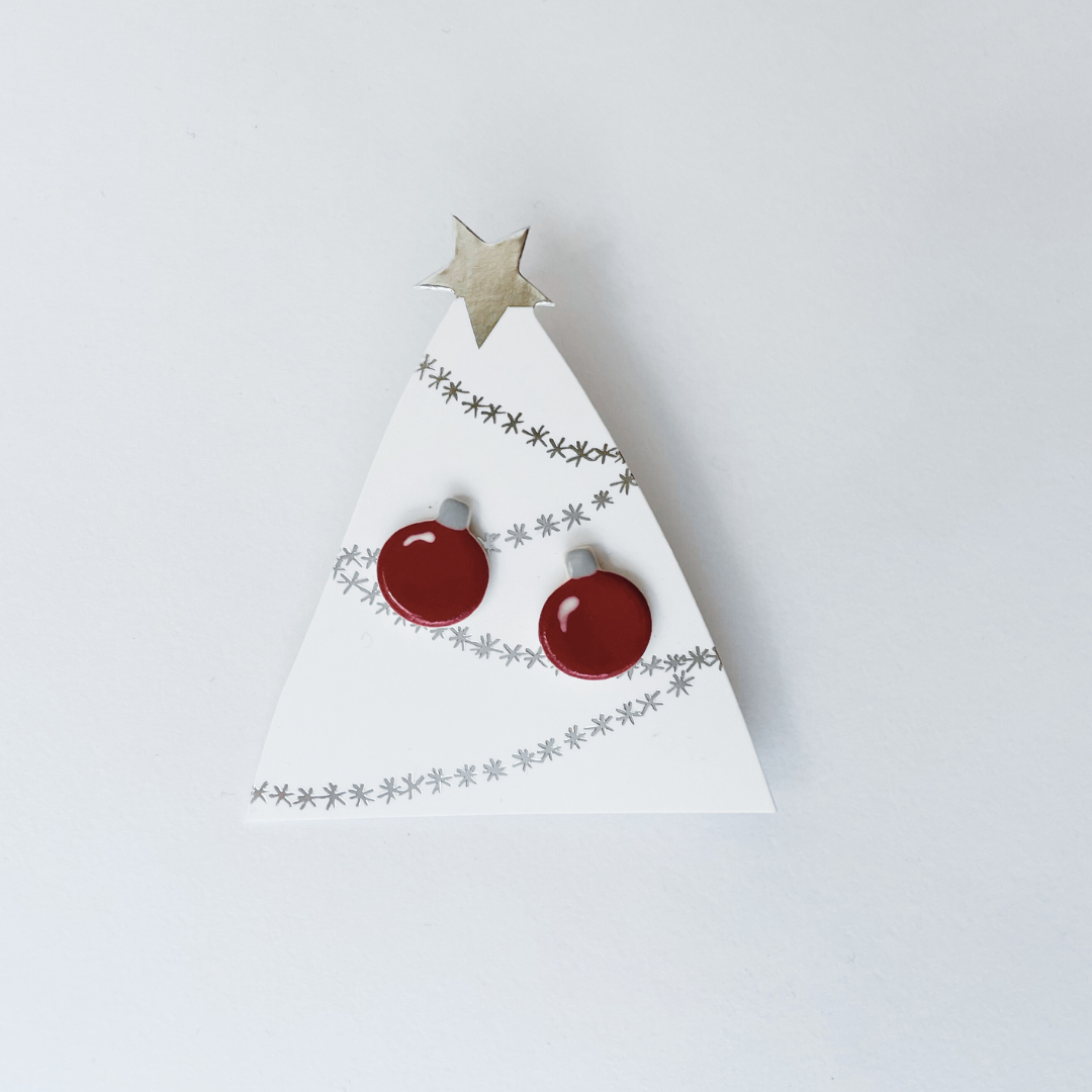 Handmade Christmas Earrings . Baubles