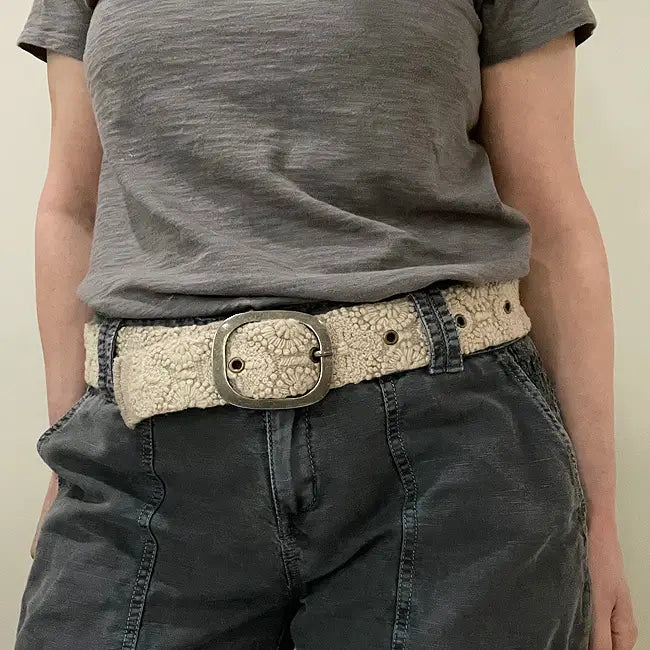 Embroidered Wool Belt . Desert Dreams