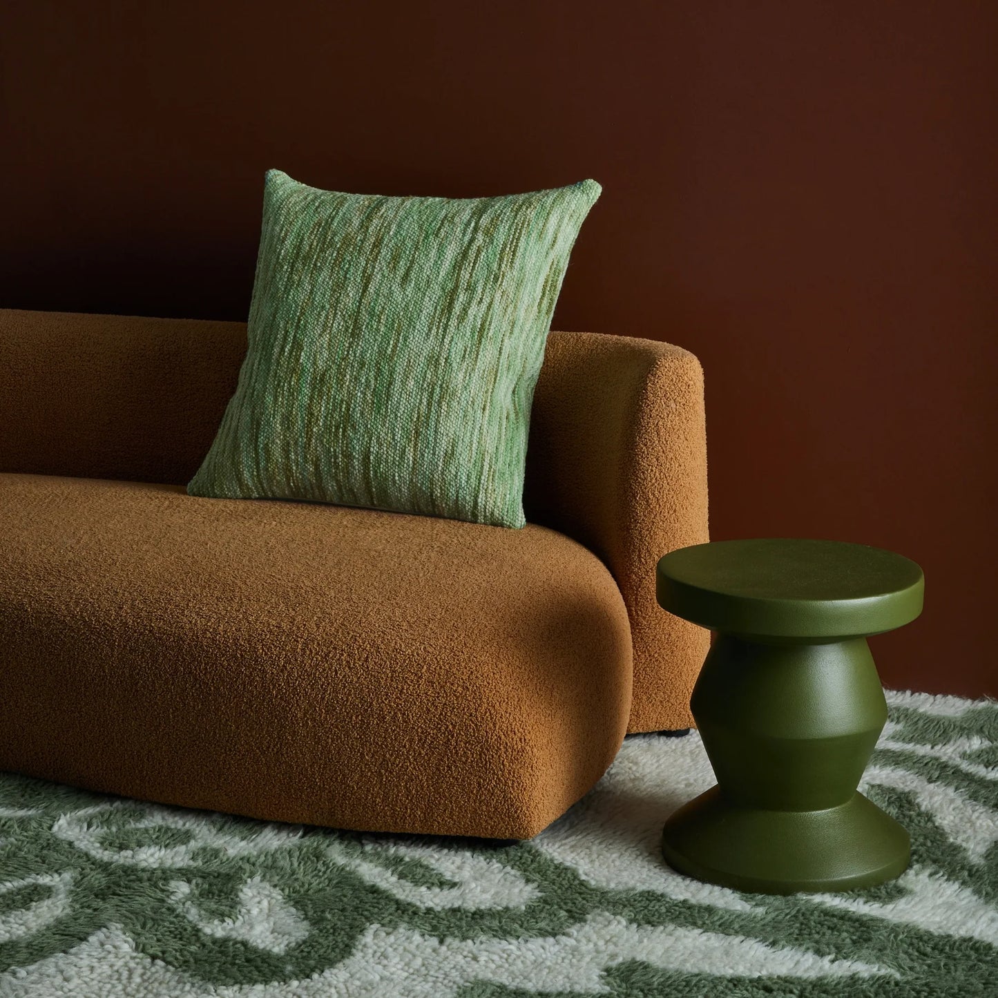 Cushion . Wool Marle Sage . 60cm