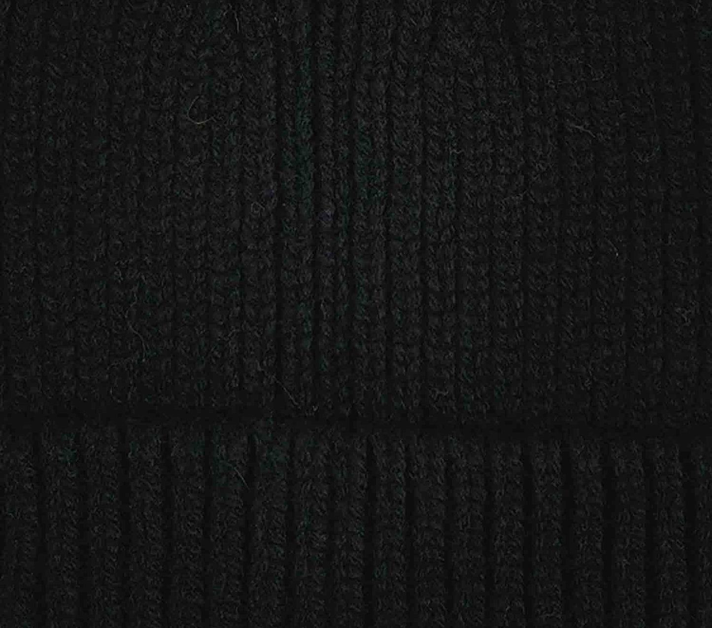 Australian Made Lambswool Beanie . Fixed . Black