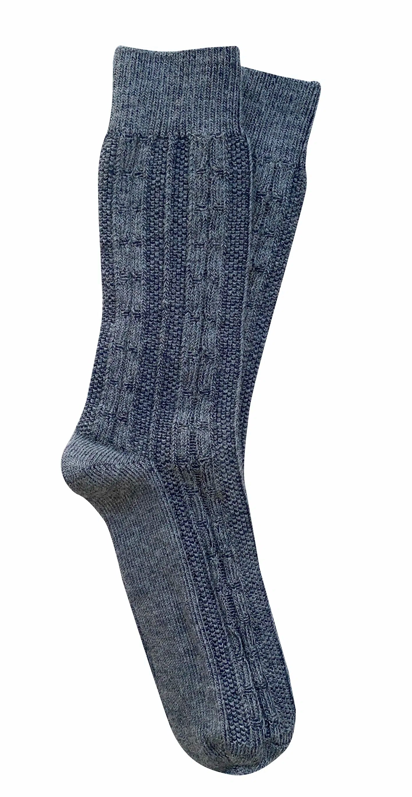 Merino Wool Socks . Chunky Cable . Charcoal