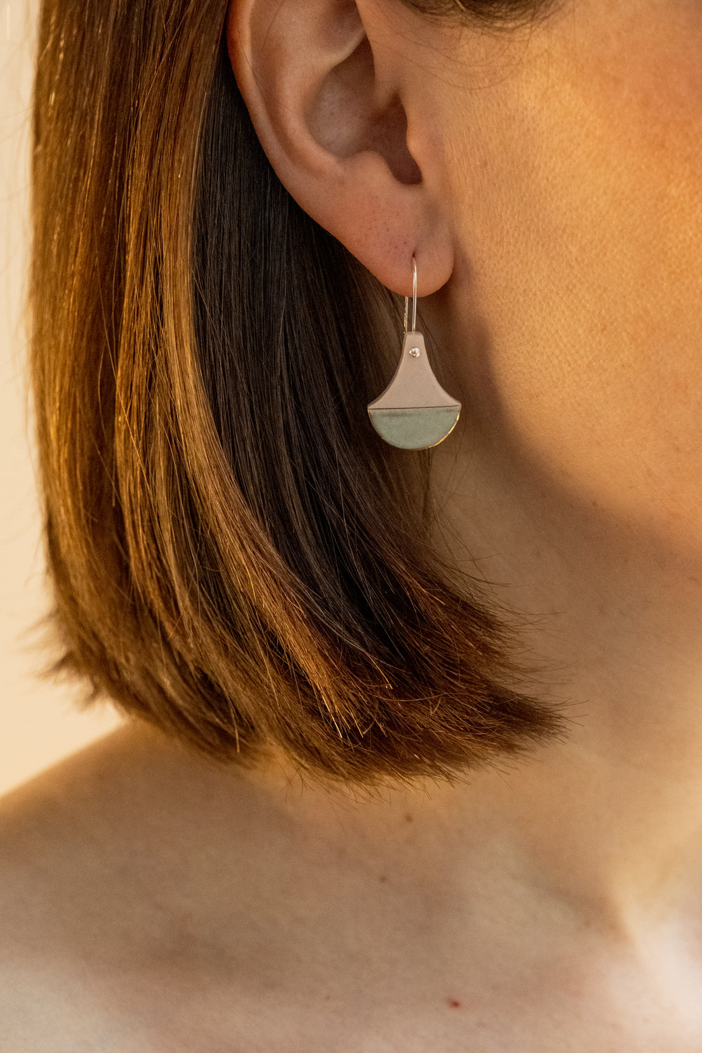 Urn Drop Earrings . White . Erin Lightfoot