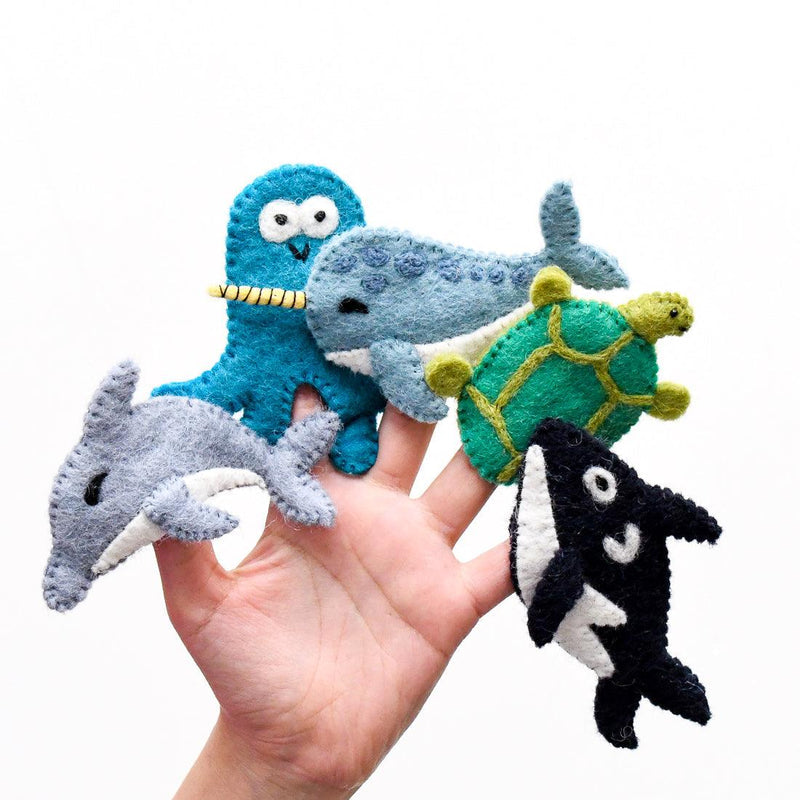 Felt Finger Puppets . Life Aquatic .