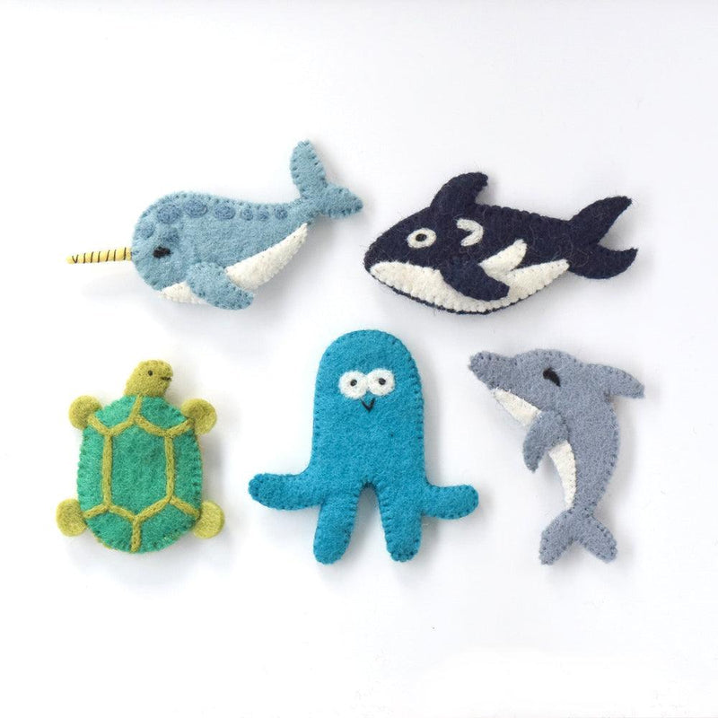 Felt Finger Puppets . Life Aquatic .