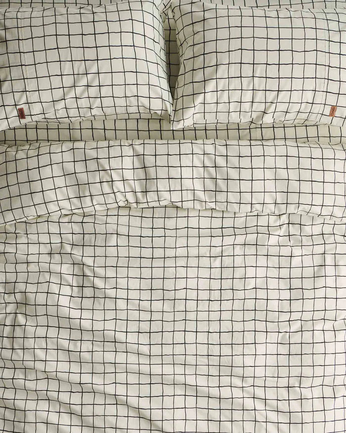 Check 1-2 pillowcase set . Organic Cotton