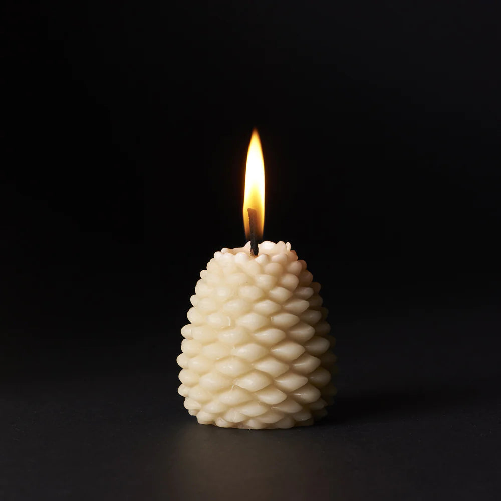 Australian Beeswax candles . Pine Cone . Large