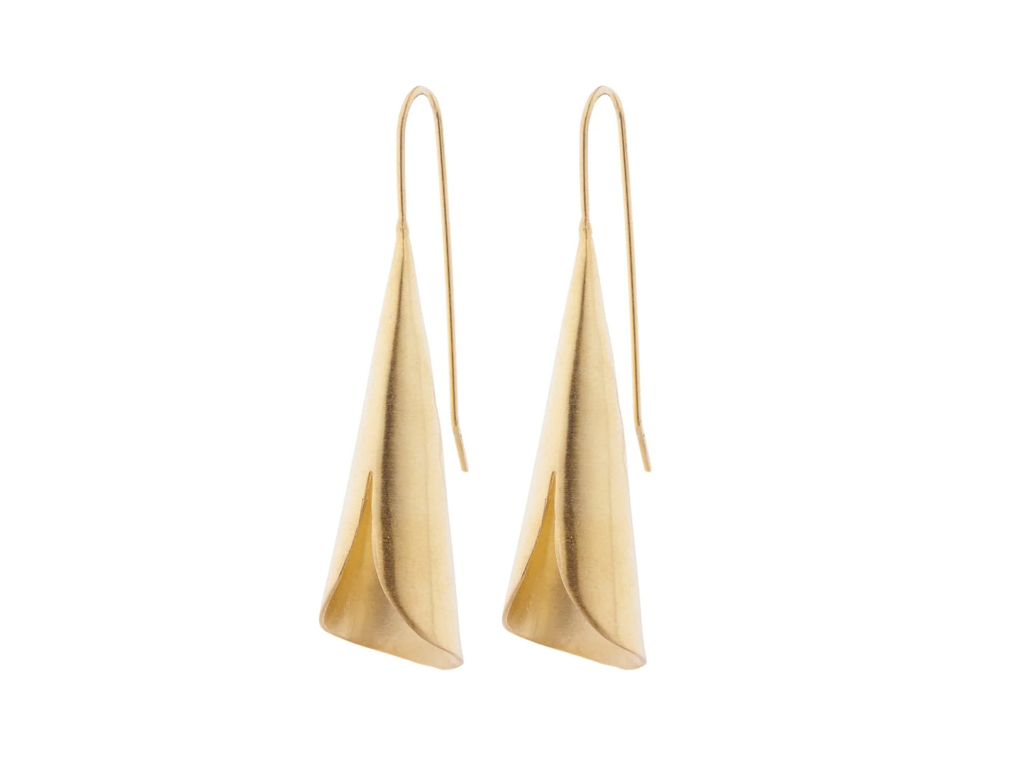 Earrings . Large Cone Drops . Gold