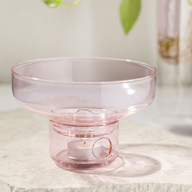 Sensory : Glass Oil Burner . Limited Edition Rose