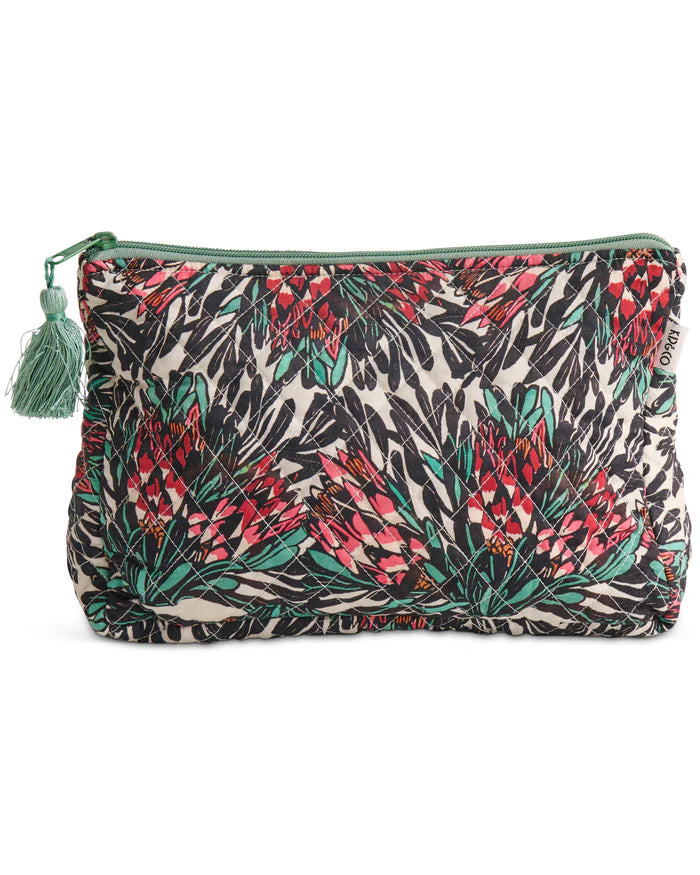 Margaret Preston Quilted Cotton Bathroom Bag . Protea Party