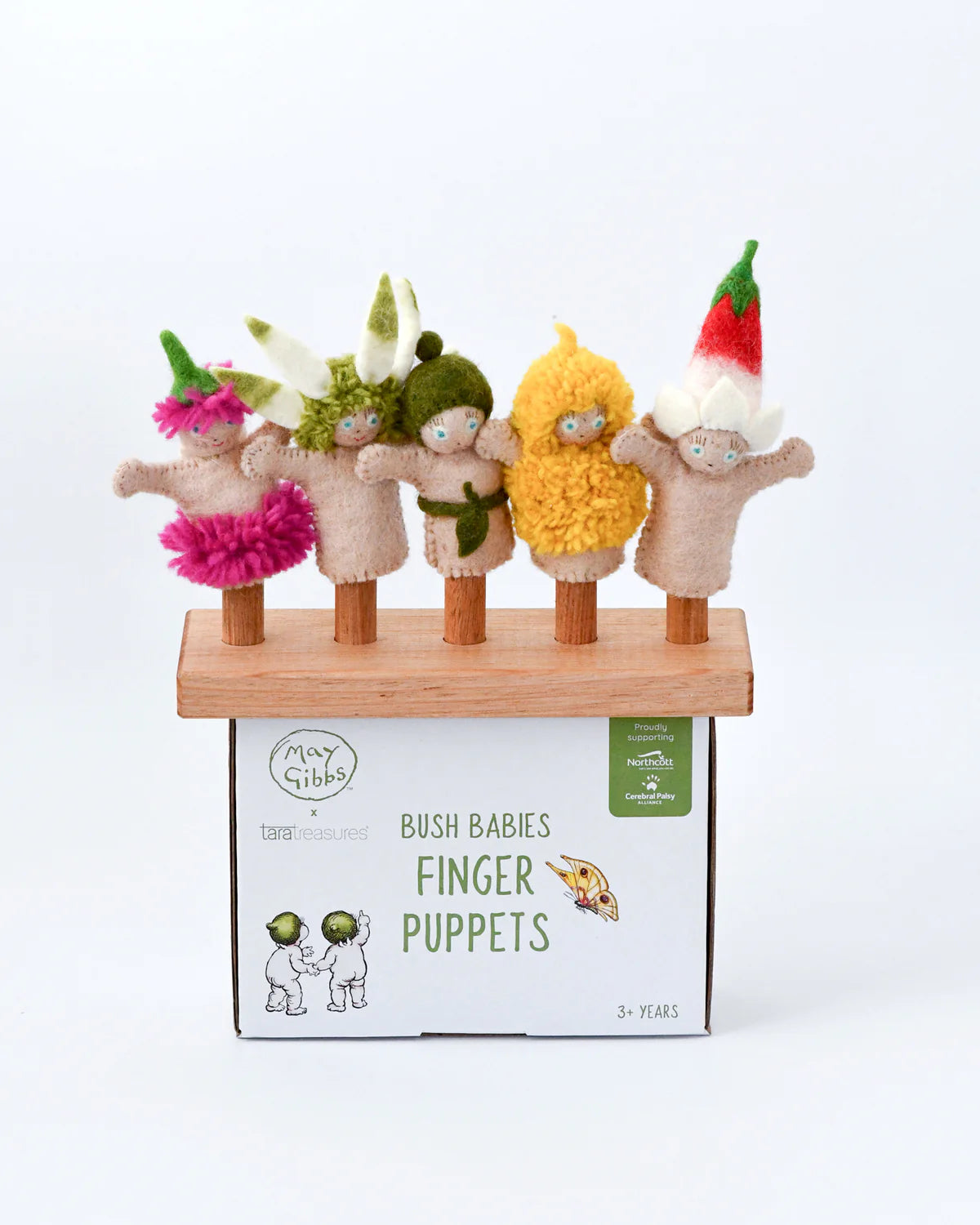 Felt Finger Puppets . May Gibbs Bush Babies . More arriving soon!
