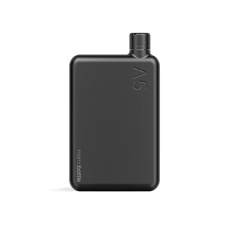 Memobottle . A5 Stainless Steel . Black