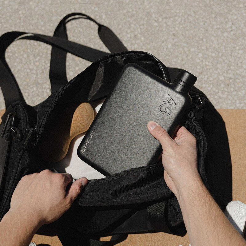 Memobottle . A5 Stainless Steel . Black