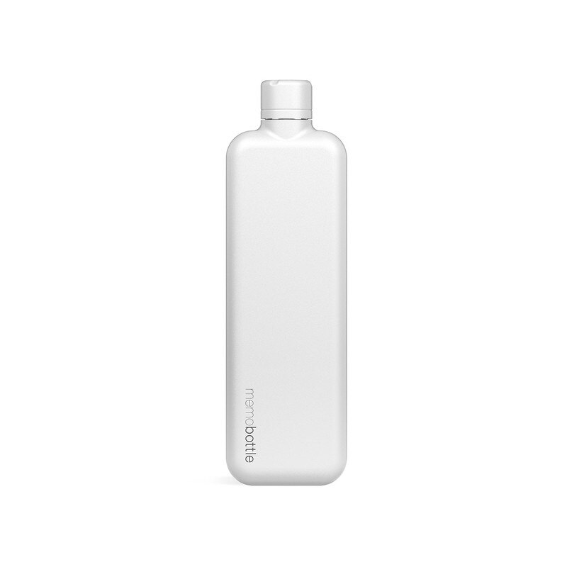 Memobottle . Slim Stainless Steel . White