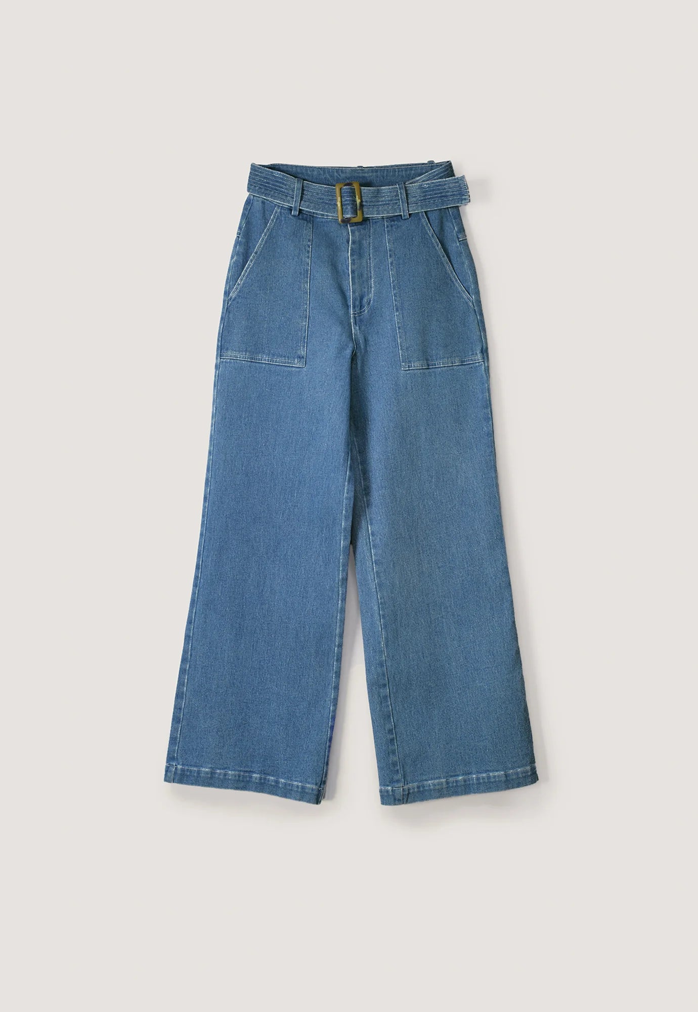 Light Denim Pant . Josie Wide Leg