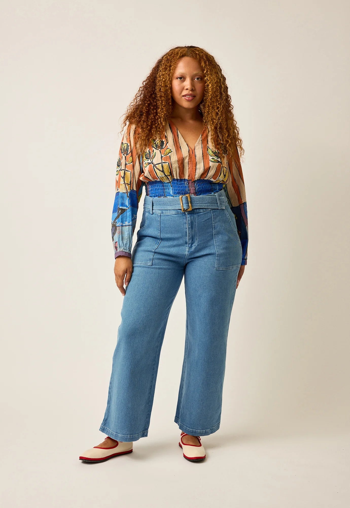 Pant . Josie Wide Leg . Light Denim .