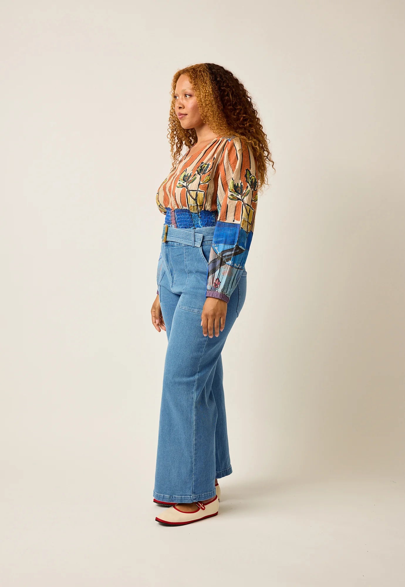 Pant . Josie Wide Leg . Light Denim .