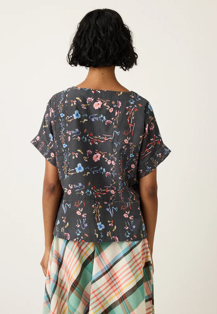 Dolman Top . Watercolour Charcoal