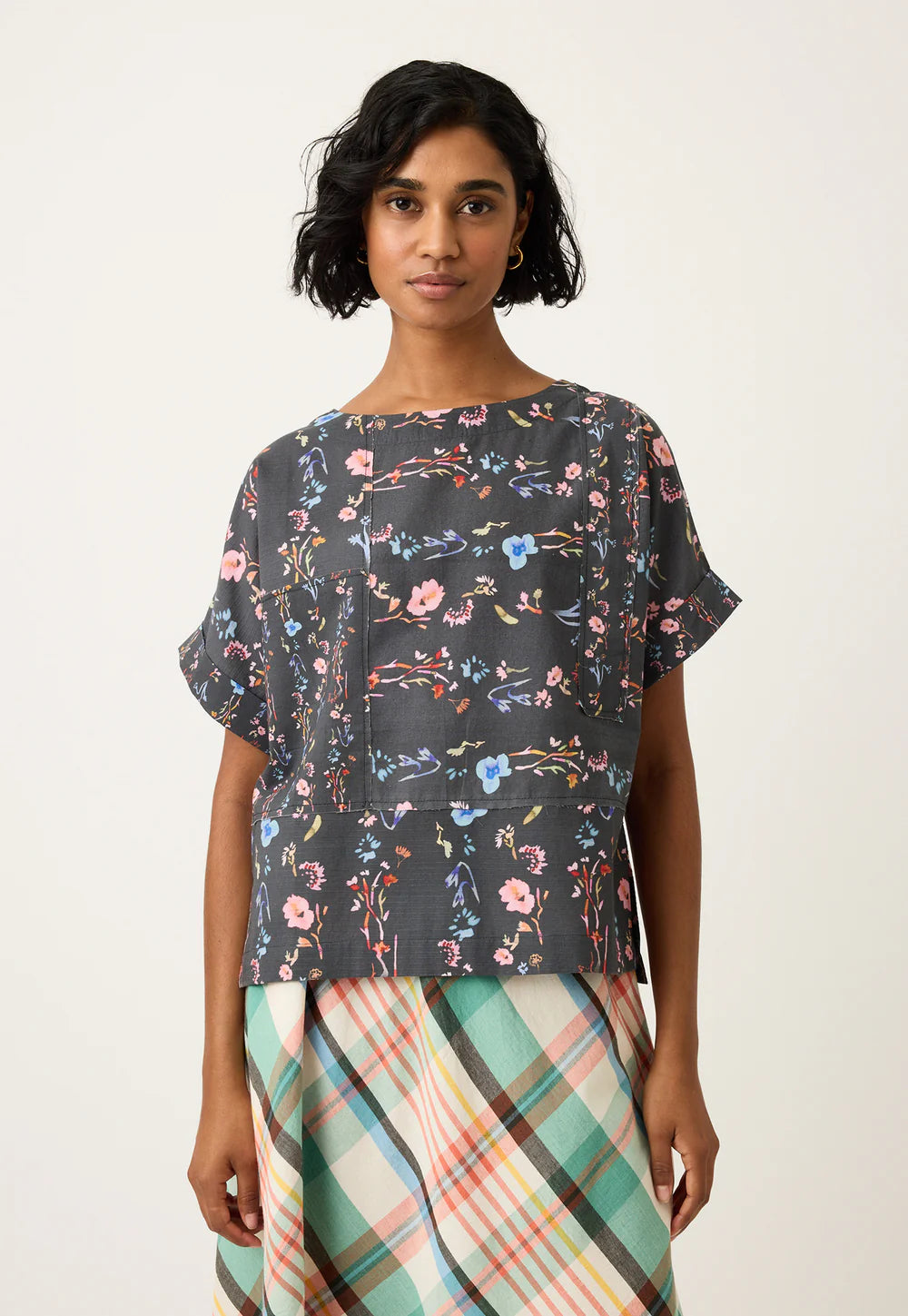 Dolman Top . Watercolour Charcoal