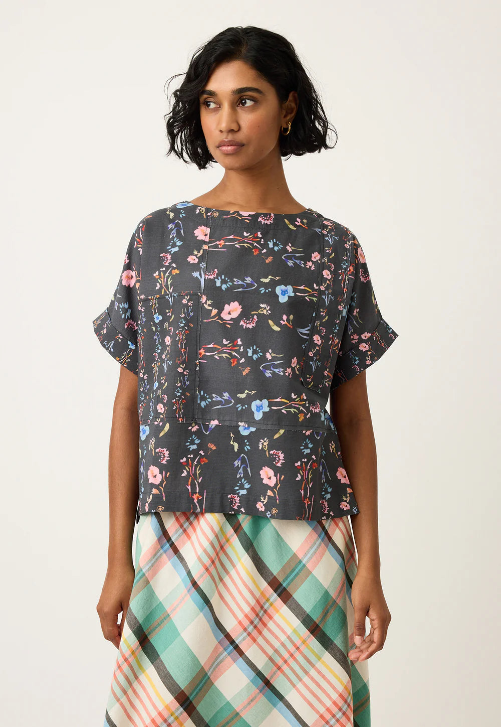 Dolman Top . Watercolour Charcoal