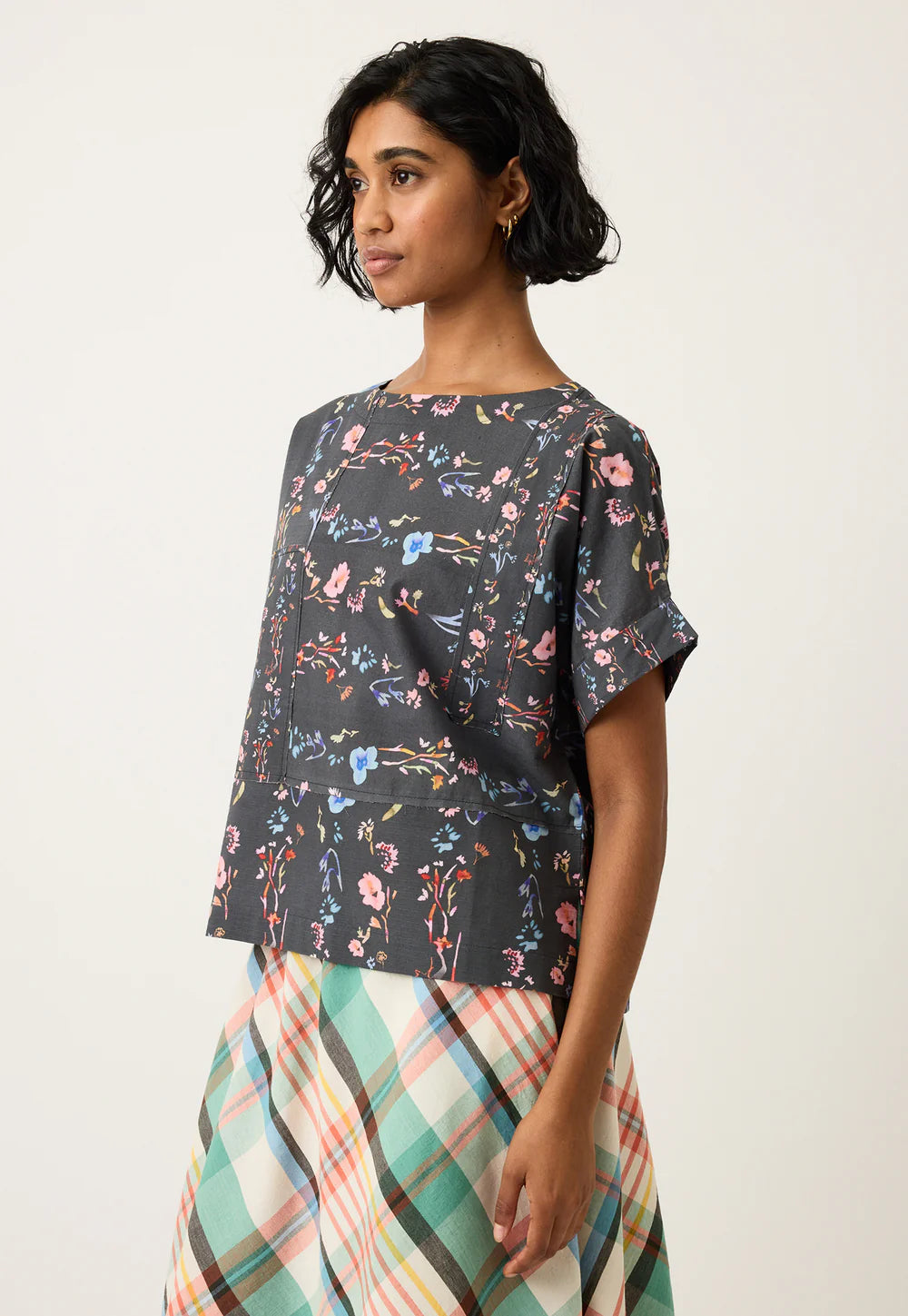 Dolman Top . Watercolour Charcoal