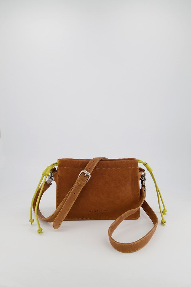 Drawstring Mini Bag . Tobacco