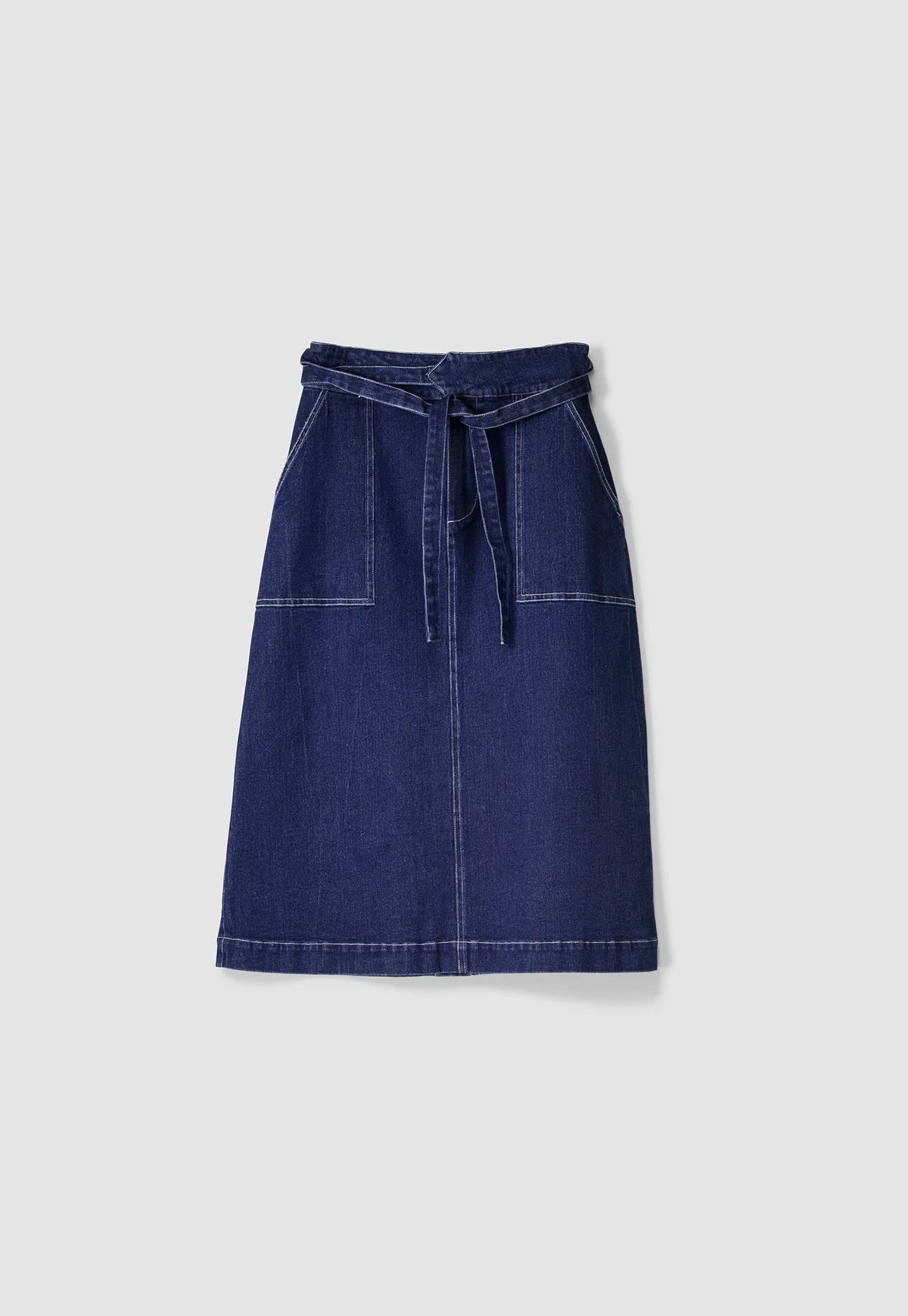 Denim Skirt . Ume Tie