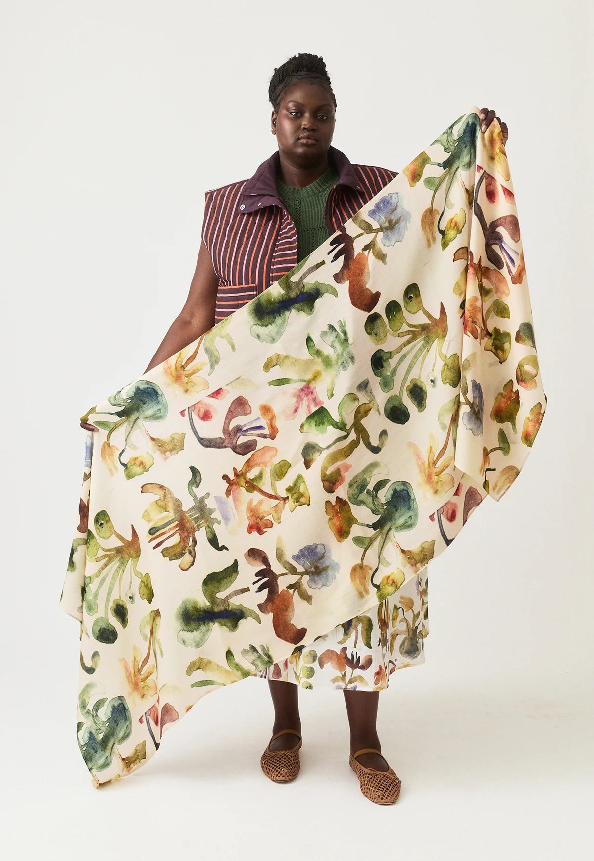 Wool Scarf . Watercolour Collage