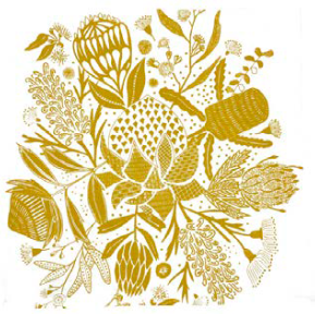 Napkin set . Native . Ochre