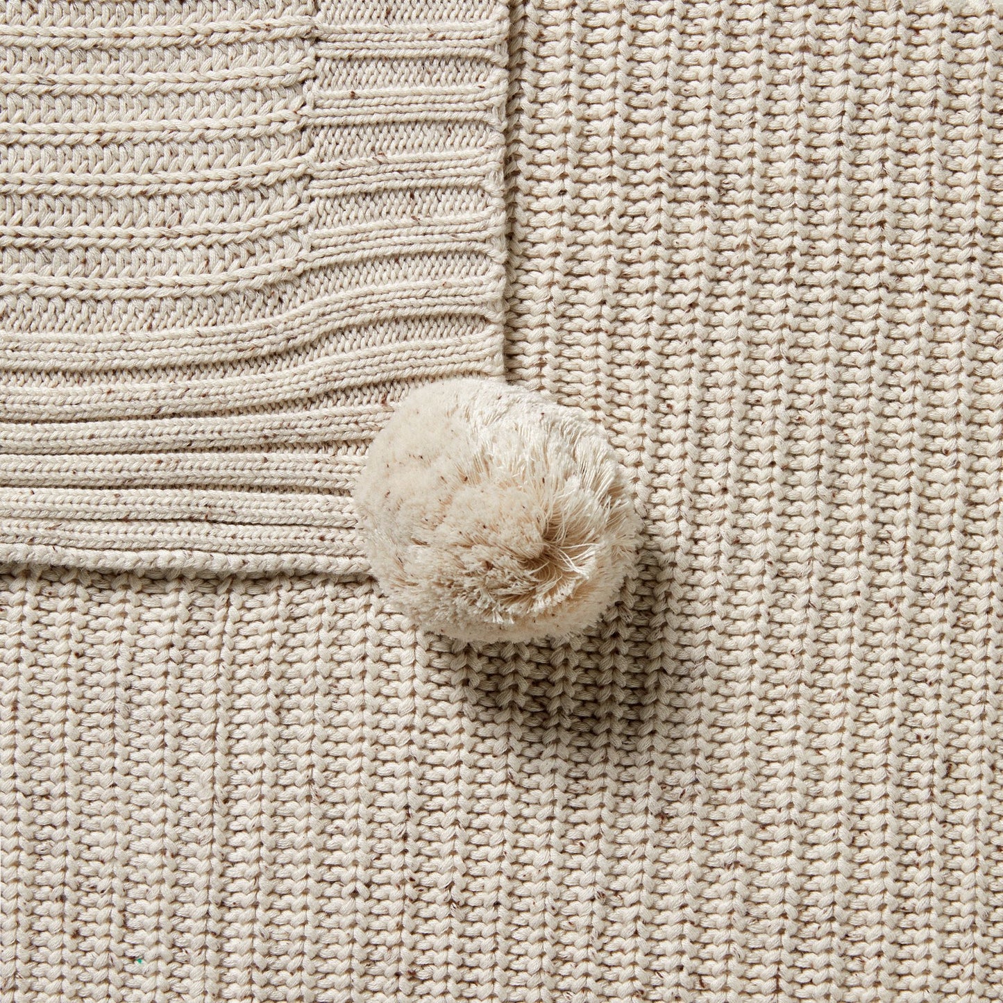 Cookie and Cream Organic Knitted Blanket