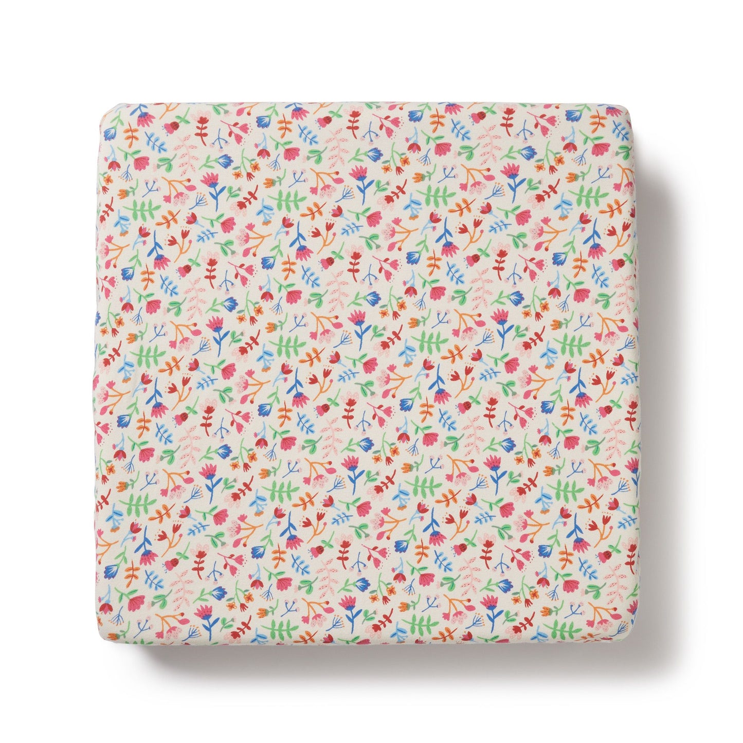 Organic Cotton Fitted Cot Sheet . Tropical Garden