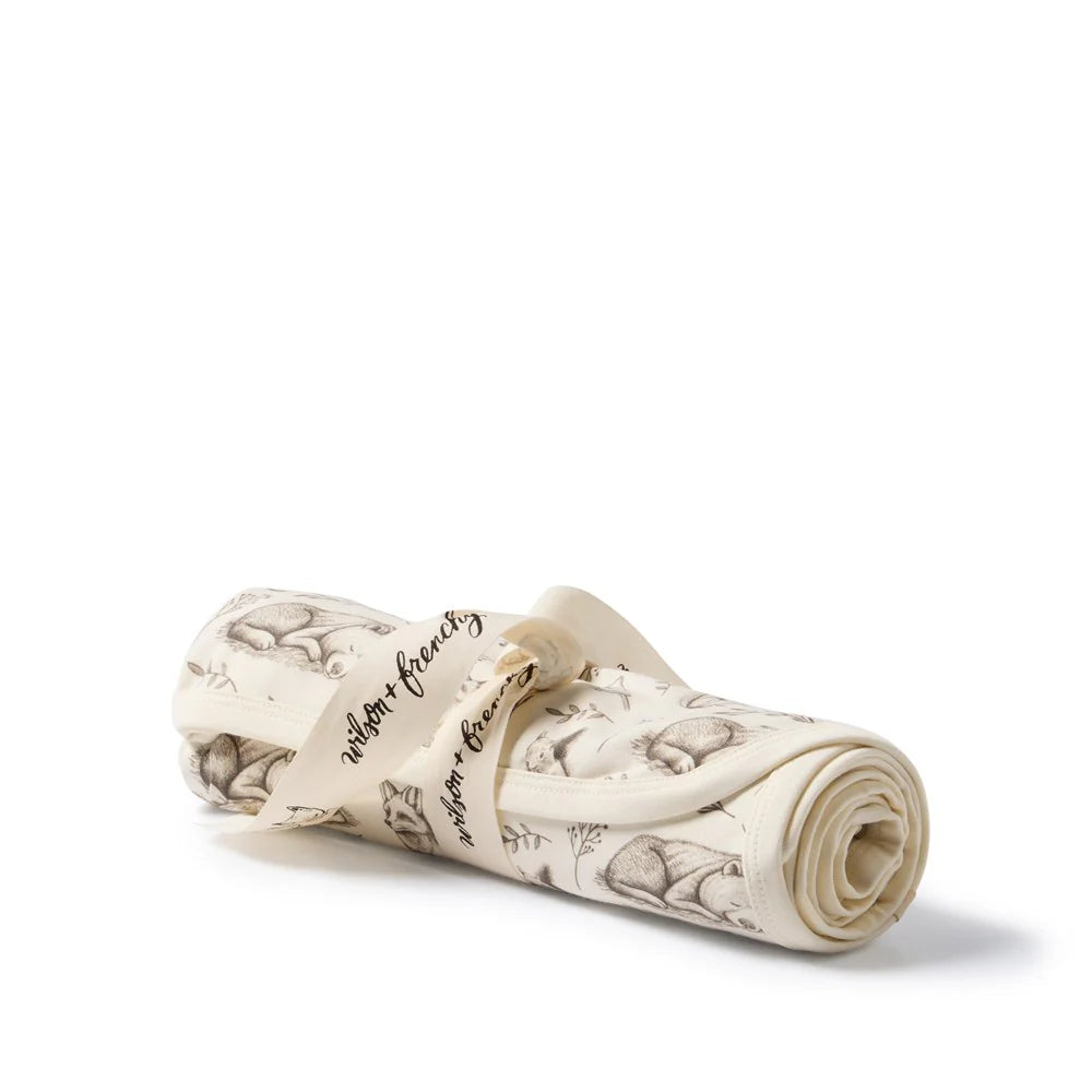 Organic Cotton Baby Swaddle . Foxglove Forrest