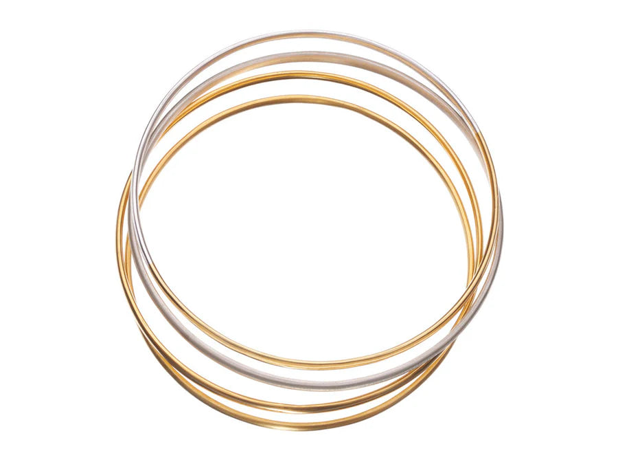 Simple Round Bangle . Gold Dipped