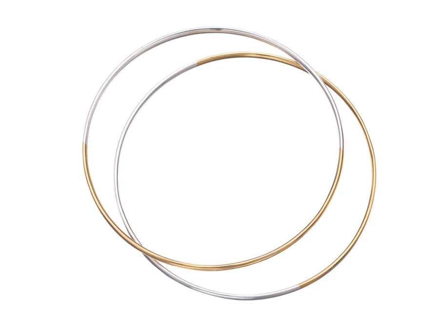 Simple Round Bangle . Gold Dipped