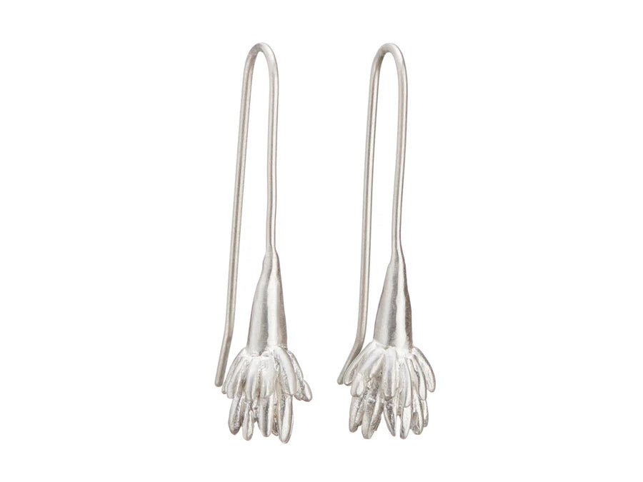 Earrings . Wattle Drop Silver .