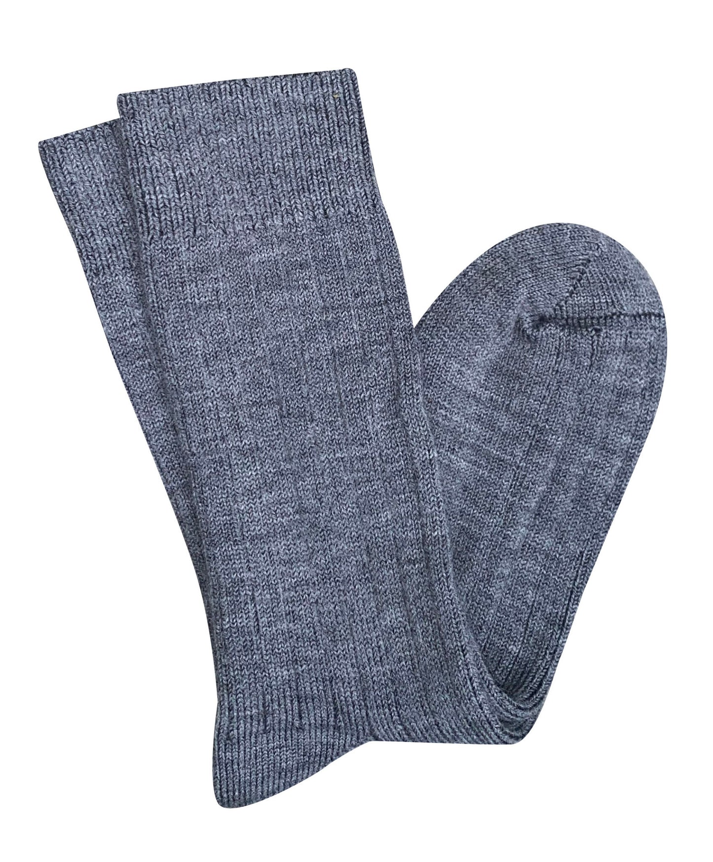 Merino Wool Socks . Short Rib Grey